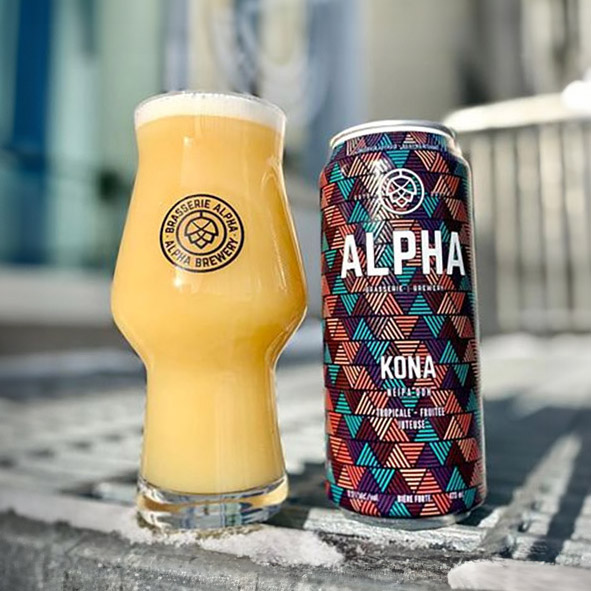 Canette de bière KONA pour Brasserie Alpha